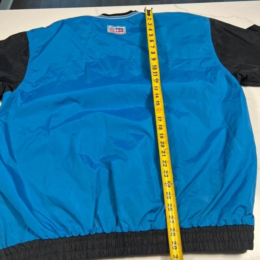 Nike Windbreaker 90s Carolina Panthers NFL Pro Line Reversible Blue Black L